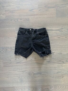 Ksubi Black Distressed Denim Jean Shorts